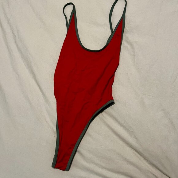 Soso Swim Round Neck Swimsuit (Tangerine) - Picture 6 of 9